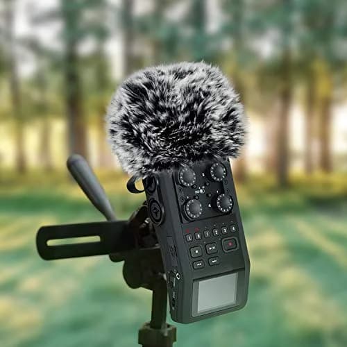 ChromLives Microphone Windscreen & Foam Cover 2-Pack for Zoom H5 H6 | Furry & Foam Wind Muff Set thumbnail 7