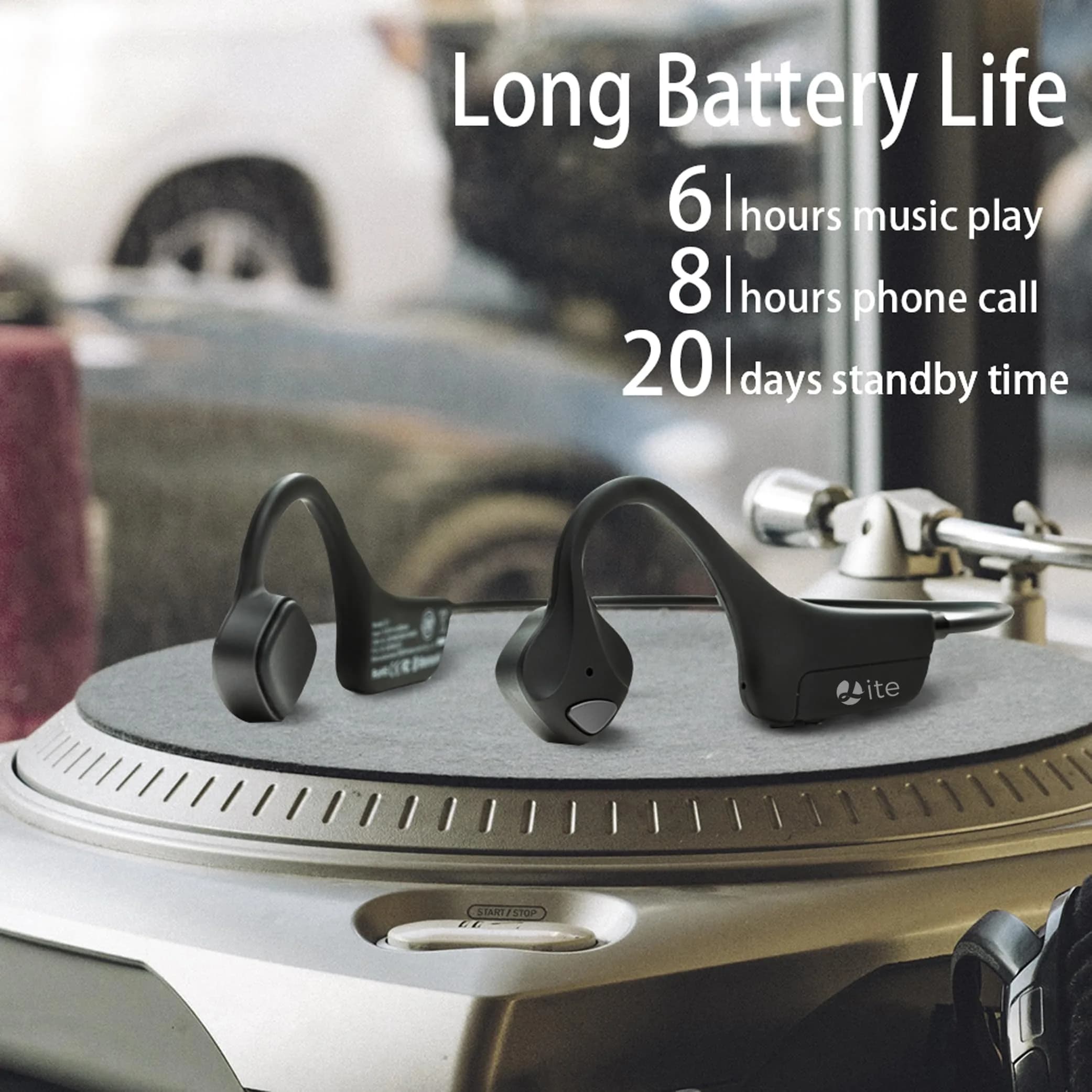 YouthWhisper Bone Conduction Headphones Bluetooth, Wireless Open-Ear Headset with Mic, Titanium Lightweight 10m Range - view 6