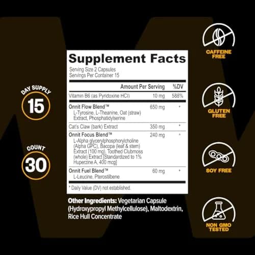 ONNIT Alpha Brain Nootropic Brain Supplement for Focus & Memory, 30 Count | Cognitive Support for Men & Women thumbnail 8