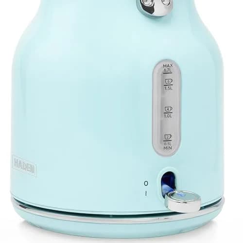 Haden Heritage 1.7 Liter Stainless Steel Retro Electric Tea Kettle with Auto Shutoff and Dry Boil Protection, Light Turquoise thumbnail 8