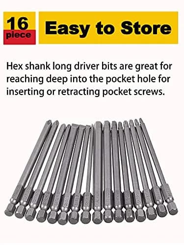 Rocaris 16-Piece Magnetic Screwdriver Bit Set 100mm (3.93") | S2 Steel for Power Tools thumbnail 5