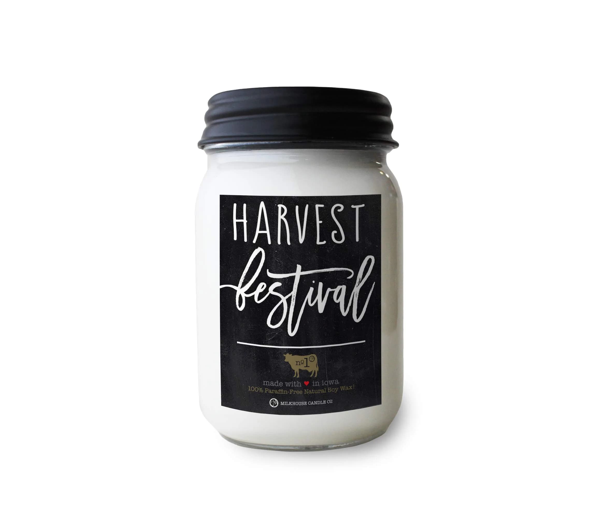 Milkhouse Candle Company Milk & Sugar Soy Scented Candle 340g (12 Oz) | Farmhouse Collection Jar Candle with 70+ Hour Burn Time — Harvest Festival / 13 oz