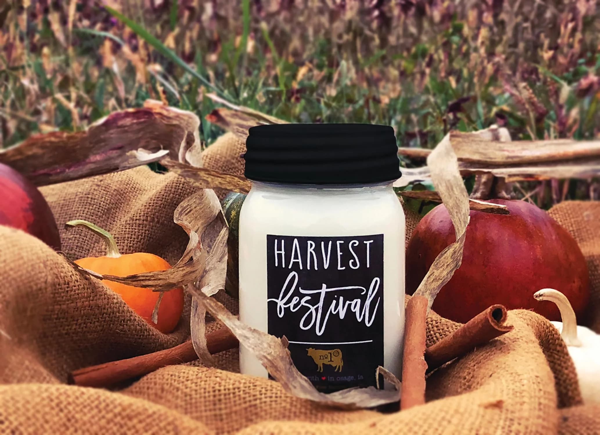 Milkhouse Candle Company Harvest Festival Soy Scented Candle 370ml (13 Oz) | Warm Vanilla Musk Fragrance thumbnail 6