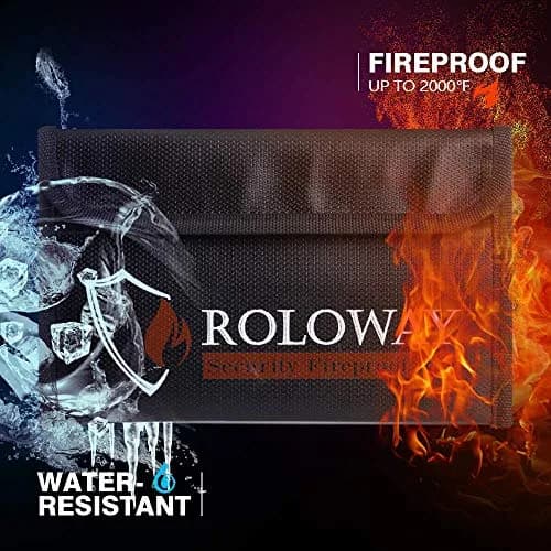 ROLOWAY Fireproof Document Bag 13cm x 20cm (5 x 8 inches) | Non-Itchy Silicone Coated Fiberglass thumbnail 3