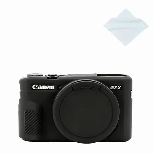 Yisau Silicone Camera Case for Canon PowerShot G7X Mark II & G7X | Black (1.44 oz) thumbnail 1