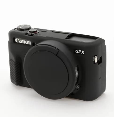 Yisau Silicone Camera Case for Canon PowerShot G7X Mark II & G7X | Black (1.44 oz) thumbnail 2