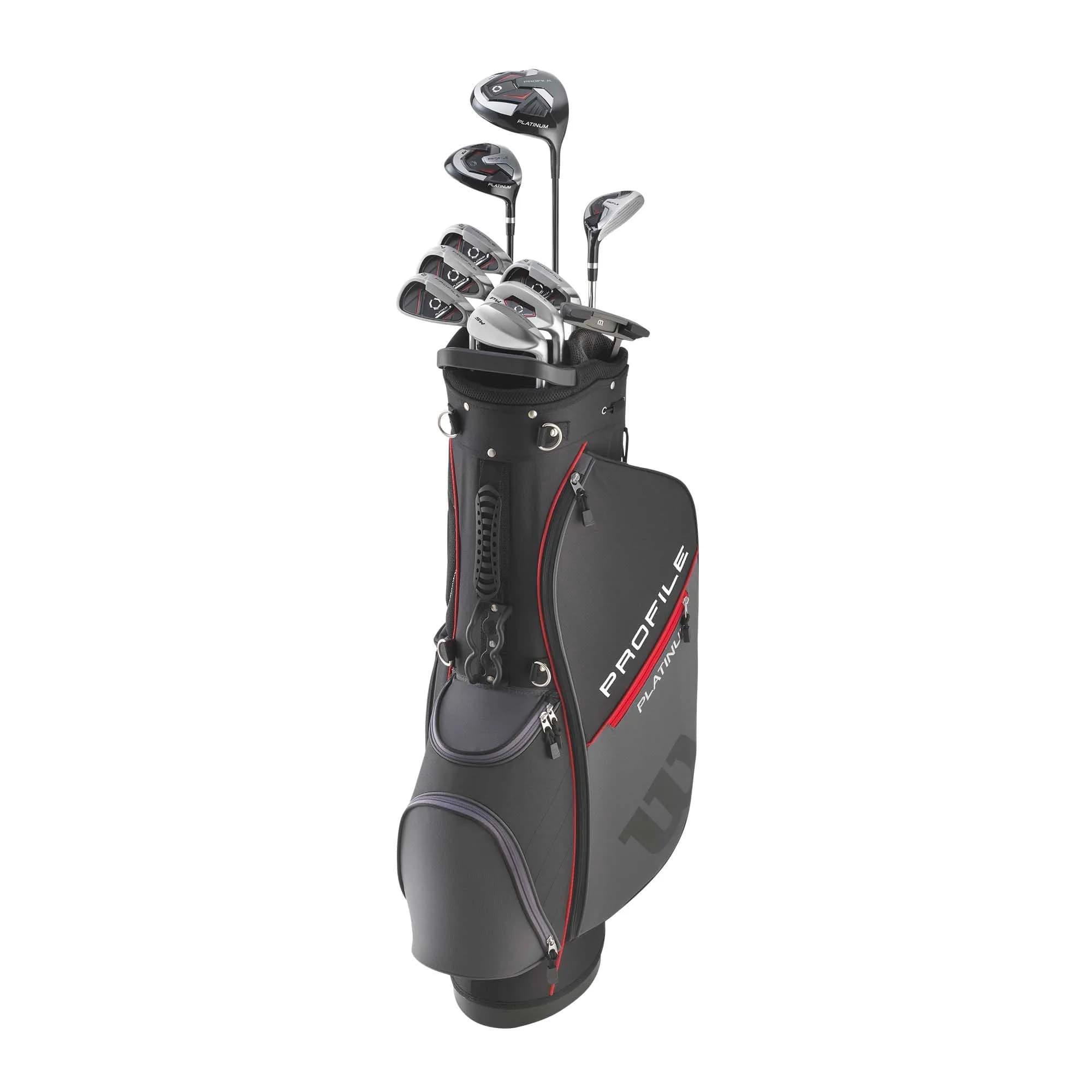 Wilson Golf Profile Platinum Package Set Men's Right Handed Regular Carry 10-Piece Graphite/Steel — Gray/Red - Regular Carry