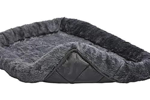 New World Pet Bed - Gray Faux Fur Bolster, 48 x 30 inches | Extra-Large Support & Comfort thumbnail 2