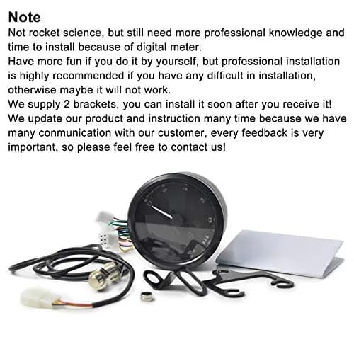 DKMOTORK Digital Gauge Motorcycle Speedometer/Tachometer/Odometer 95mm | Multi-Function Indicator Display thumbnail 4