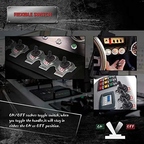 COROTC 125V 8 Pack Toggle Switches | Waterproof 20A Heavy Duty SPST thumbnail 7
