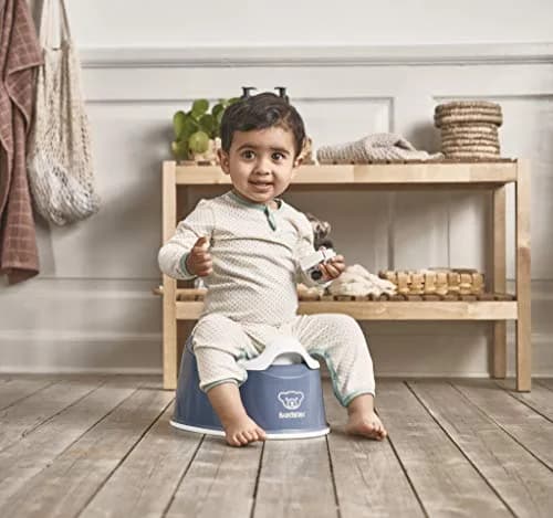 BabyBjörn Smart Potty, Deep Blue/White | Compact, Sturdy & Easy to Clean thumbnail 2