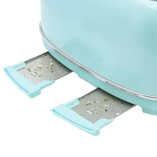 Haden Heritage 4 Slice Wide Slot Stainless Steel Toaster with Adjustable Browning & Non-Slip Feet, Turquoise & Chrome | Classic Design & Modern Features thumbnail 9