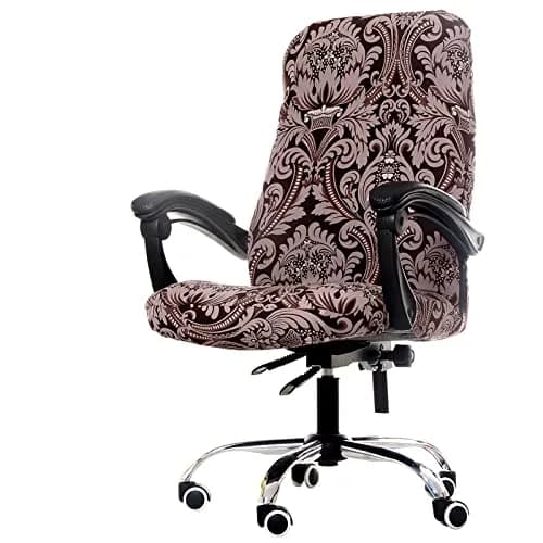 WOMACO Printed Office Chair Covers, Stretch Computer Chair Cover Medium | Modern Floral Style thumbnail 1