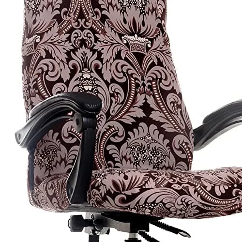 WOMACO Printed Office Chair Covers, Stretch Computer Chair Cover Medium | Modern Floral Style thumbnail 3