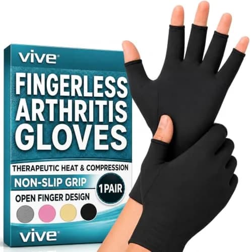 Vive Arthritis Compression Gloves for Men & Women - X-Large, Black | Rheumatoid Pain Relief Hand Support - main product image