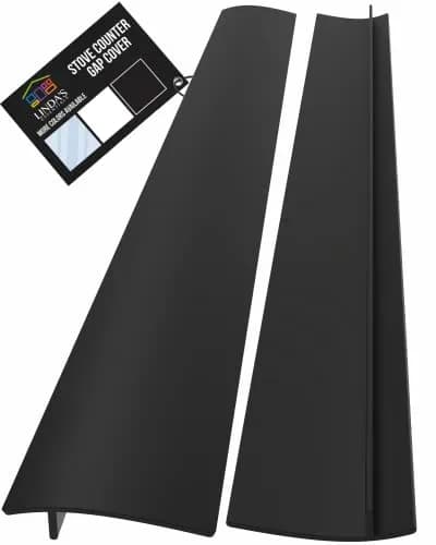 Linda's Essentials Silicone Stove Gap Covers 25 Inches (63.5 cm) Black | Seals Gaps Between Stovetop and Counter thumbnail 1