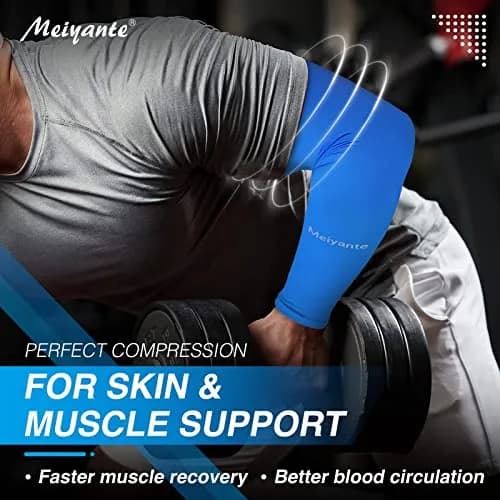 Meiyante Black Arm Sleeves with Thumb Holes & Palm Coverage | UPF 50+ Sun Protection for Men & Women thumbnail 9