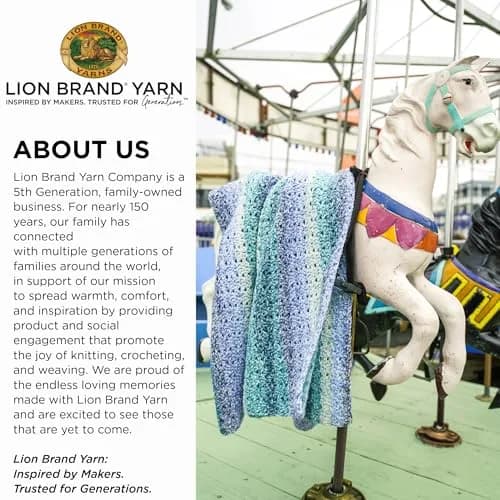 Lion Brand Yarn Mandala Ombré Yarn Harmony Blue Multicolor 315m (344 Yd) | Crochet & Knit Worsted Weight thumbnail 7