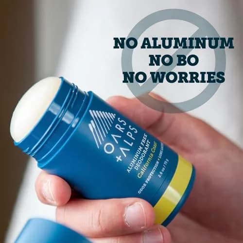 Oars + Alps Aluminum Free Deodorant Stick for Men & Women, California Coast Scent, 74g (2.6oz) | Odor Absorbing & Clear Formula thumbnail 4