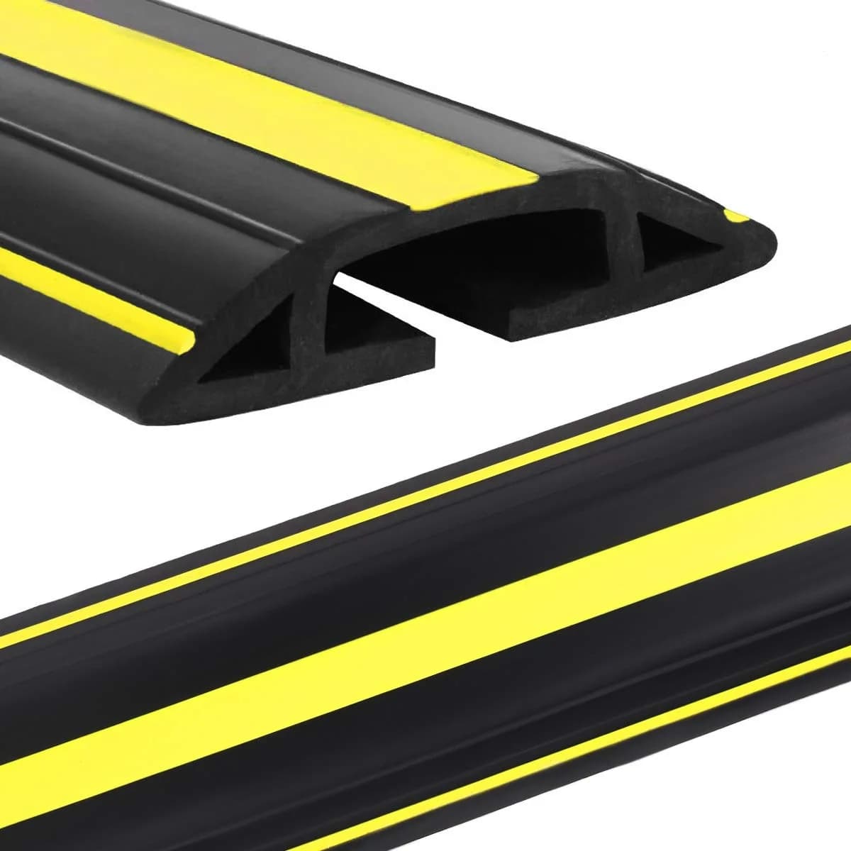 Eapele Heavy Duty PVC Floor Cable Protector Cord Cover 3.73 m (4 ft) | Prevents Trip Hazards