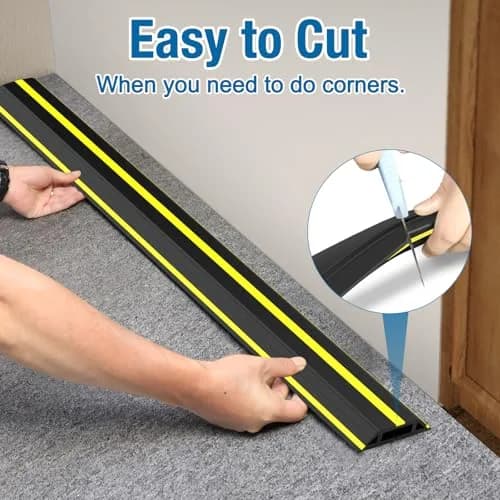 Eapele Heavy Duty PVC Floor Cable Protector Cord Cover 3.73 m (4 ft) | Prevents Trip Hazards thumbnail 4