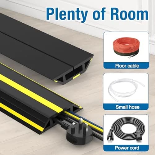 Eapele Heavy Duty PVC Floor Cable Protector Cord Cover 3.73 m (4 ft) | Prevents Trip Hazards thumbnail 7