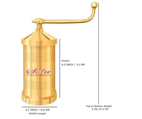 Satre Online and Marketing Manual Pasta Maker Brass | 2.5x2.5x5.6in Durable Brass thumbnail 4