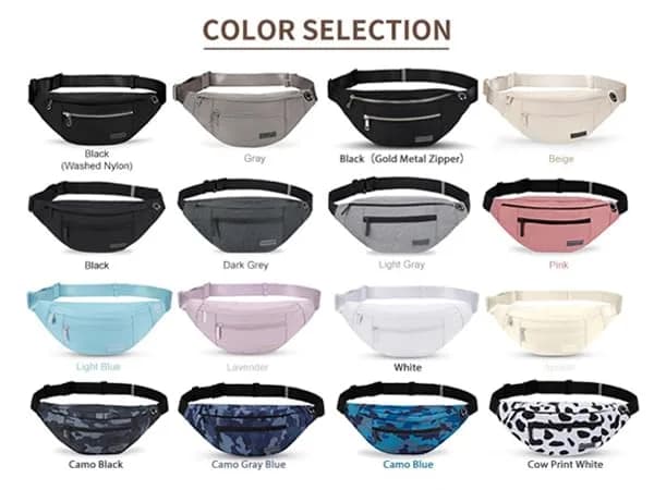 MAXTOP Large Fanny Pack for Women Men Crossbody Bag with 4-Zipper Pockets | Hands-Free, Adjustable Waist, Water-Resistant thumbnail 8