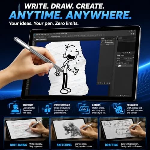 ANYQOO Active Stylus Pen for HP Laptops 1024 Pressure Levels | 2500 Hours Battery Life thumbnail 7