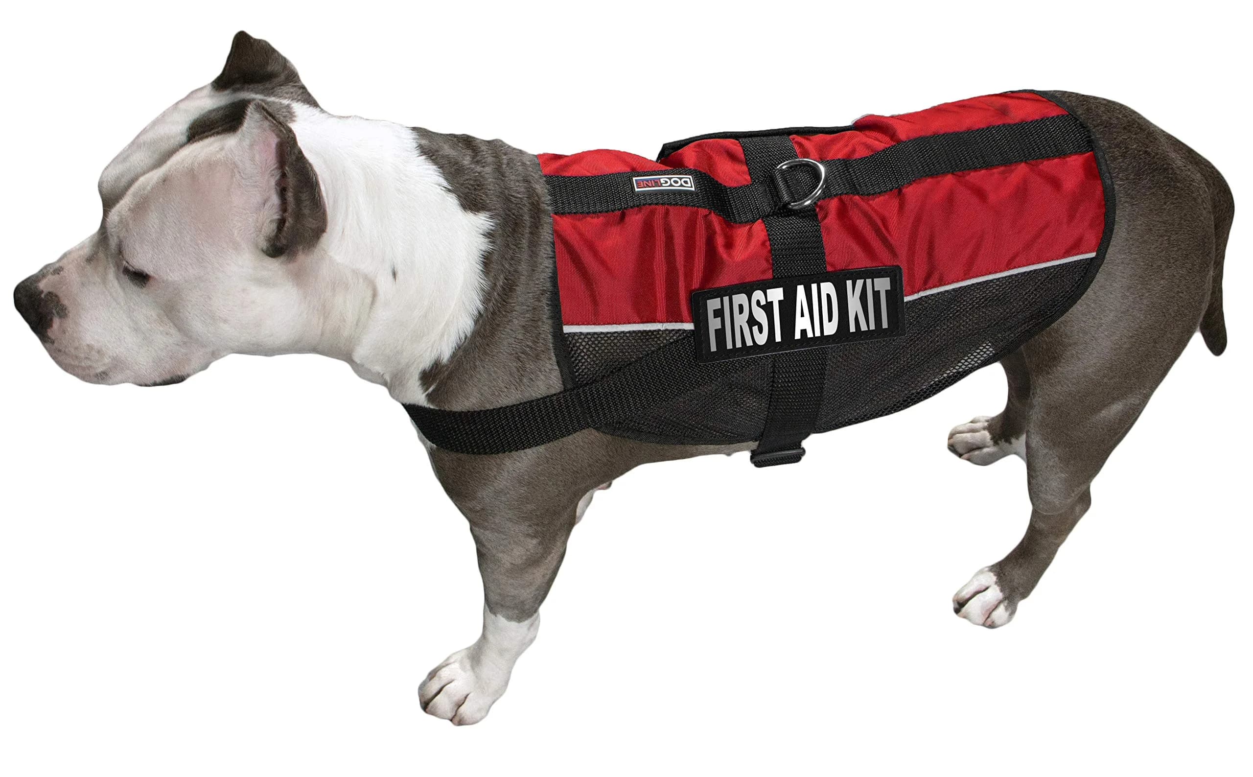 Dogline First Aid Kit Vest Patches 1" x 2.75" (2-Pack) | Reflective & Weather-Resistant ID for Working Dogs thumbnail 6