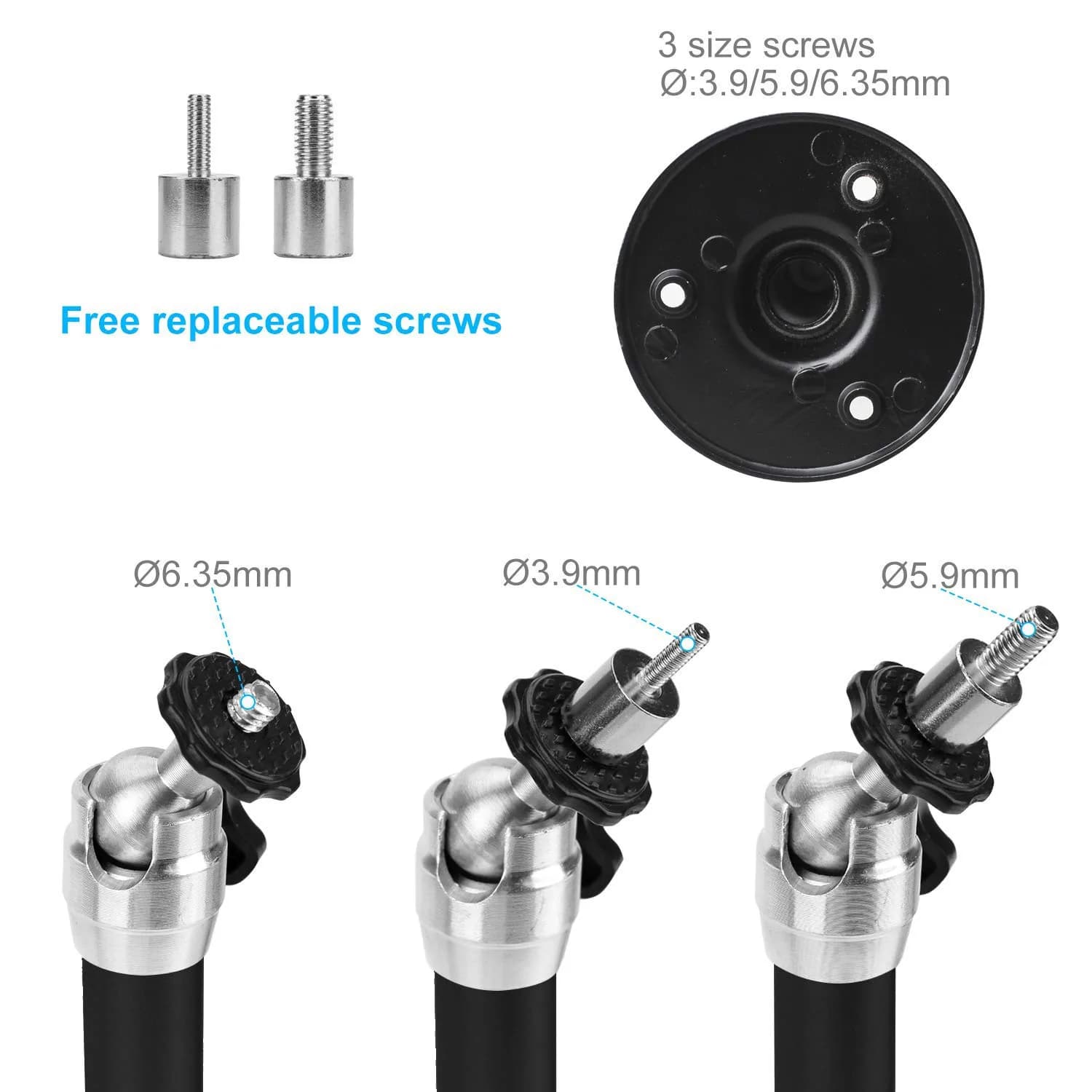 YiePhiot Black Mini Projector Mount Stand 175mm (6.89 inches) | Secure Ceiling/Wall Mount for Mini Projectors - view 3
