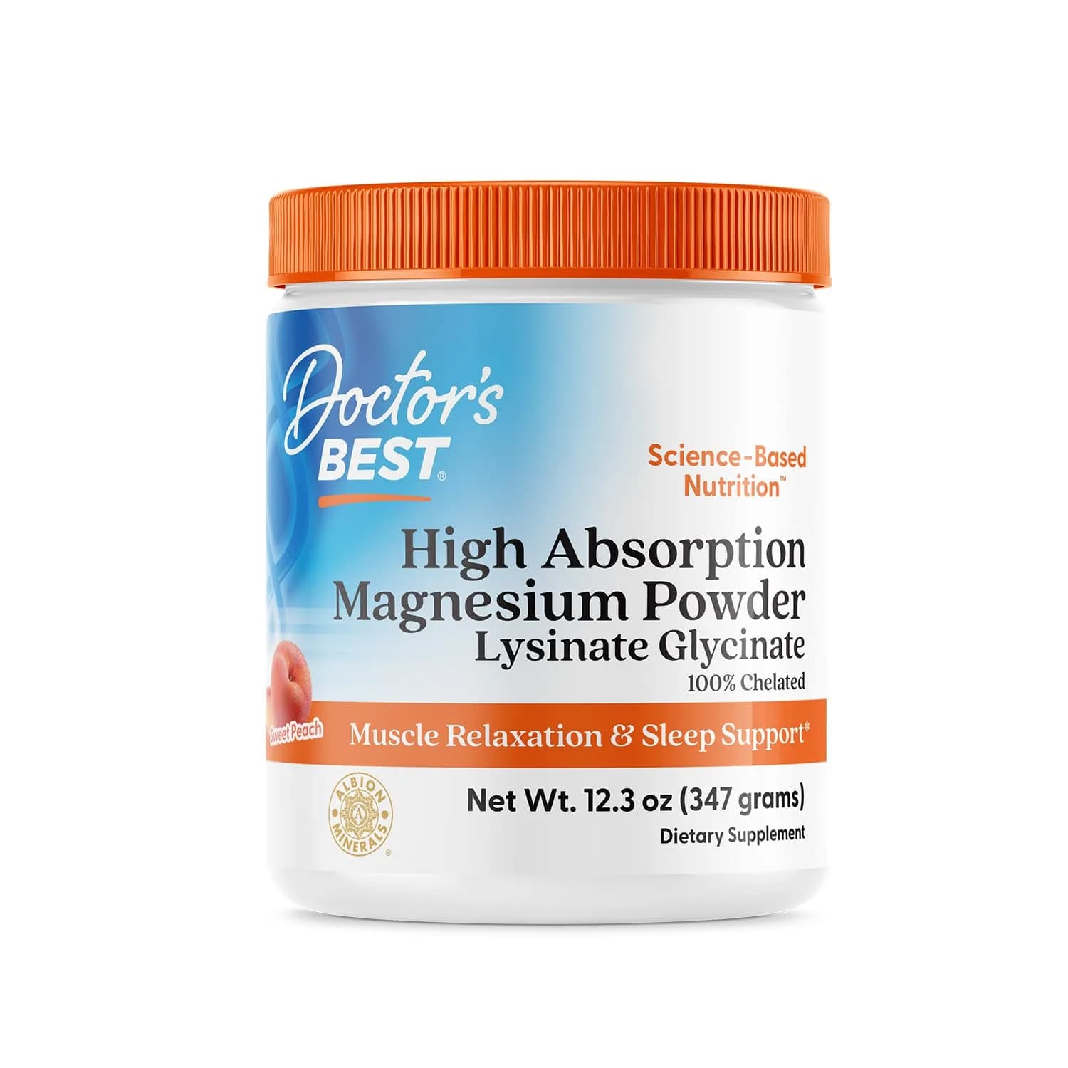 Doctor's Best High Absorption Magnesium Glycinate Powder 200g (7.1 Oz) | Vegan, Gluten-Free, Non-GMO Supplement for Sleep & Energy — 12.3 Ounce