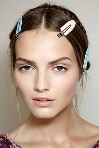 LUOTIVON No Bend Hair Clips 5.5cm (2.17in) | Pack of 6 Black & Pink for Styling, Makeup, Sleeping thumbnail 4