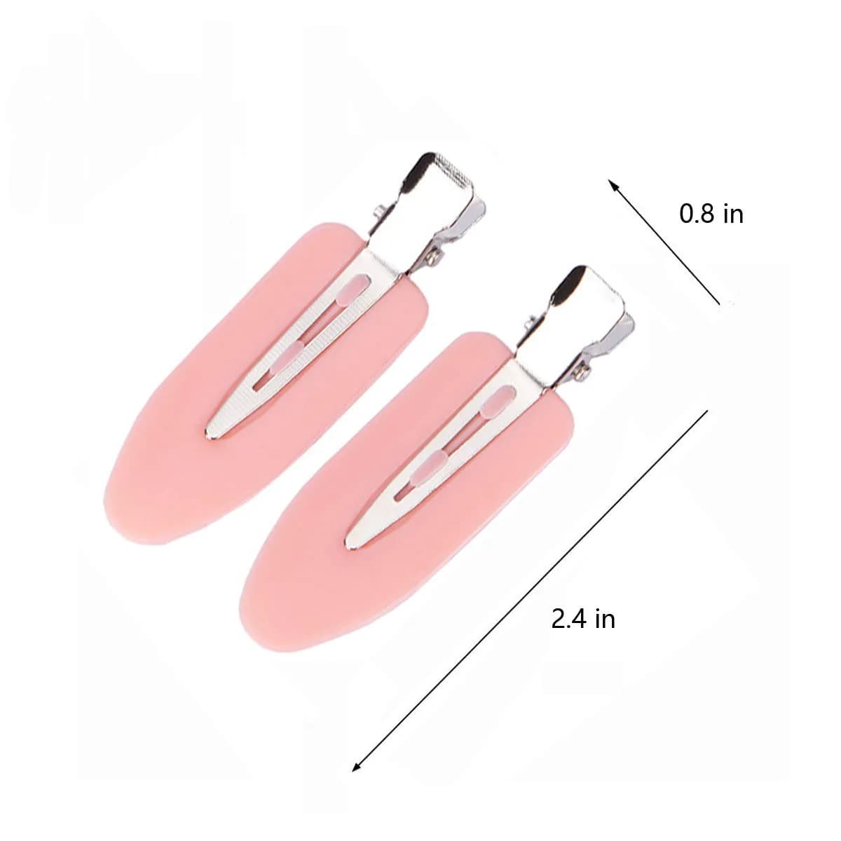 LUOTIVON No Bend Hair Clips 5.5cm (2.17in) | Pack of 6 Black & Pink for Styling, Makeup, Sleeping - view 2