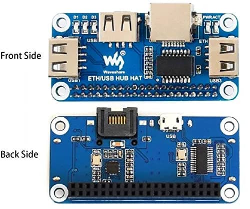 Waveshare Ethernet/USB HUB HAT for Raspberry Pi 5/4B/3B+/Zero 2W with 3x USB 2.0/1.1 Ports & RJ45 10/100M Ethernet Port | Expansion Board thumbnail 6