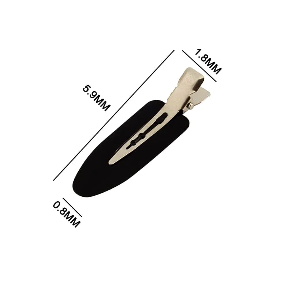 LUOTIVON No Bend Hair Clips for Styling & Makeup, 6 Pieces Black | Holds Hair Without Creasing - view 2