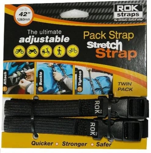 ROK Straps Adjustable Cargo Strap 12-42 Inches | Heavy-Duty Nylon Tie-Down for Motorcycles & Bikes thumbnail 1
