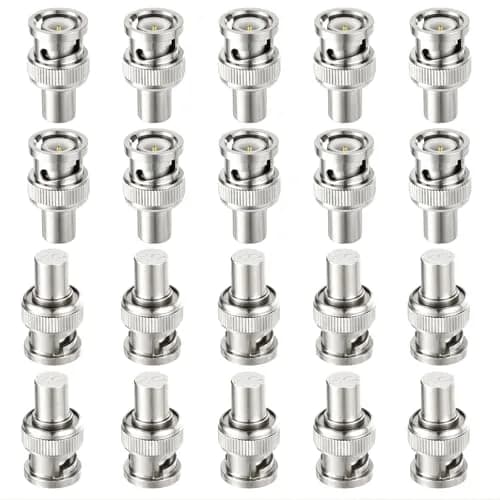 RFAdapter 20 Pack BNC Male Terminator Caps | 50 Ohm Signal Protection thumbnail 1