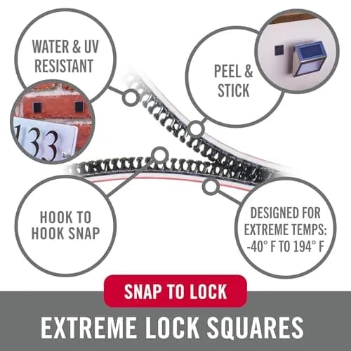 VELCRO Brand Extreme Lock Mounting Squares, Black, 1in | Heavy Duty, Water & UV Resistant thumbnail 2