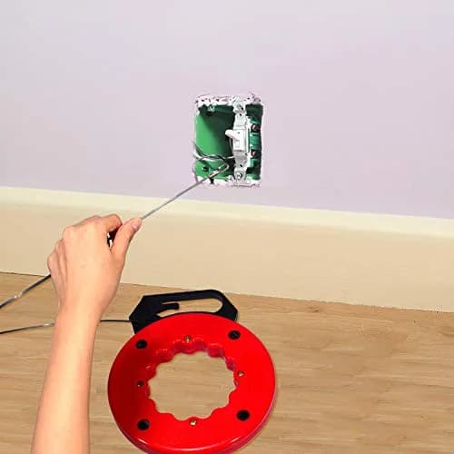 WXTOOLS 100 FT Fish Tape for Electric or Wire Puller Men Gift | Heavy-Duty Steel Reel for Conduit & Drywall thumbnail 4