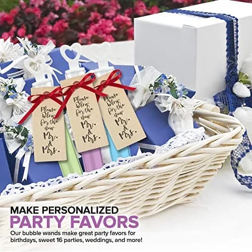 Stock Your Home Heart-Top Wedding Bubbles - 100 Count | Mini Bubble Wands for Weddings & Celebrations thumbnail 5
