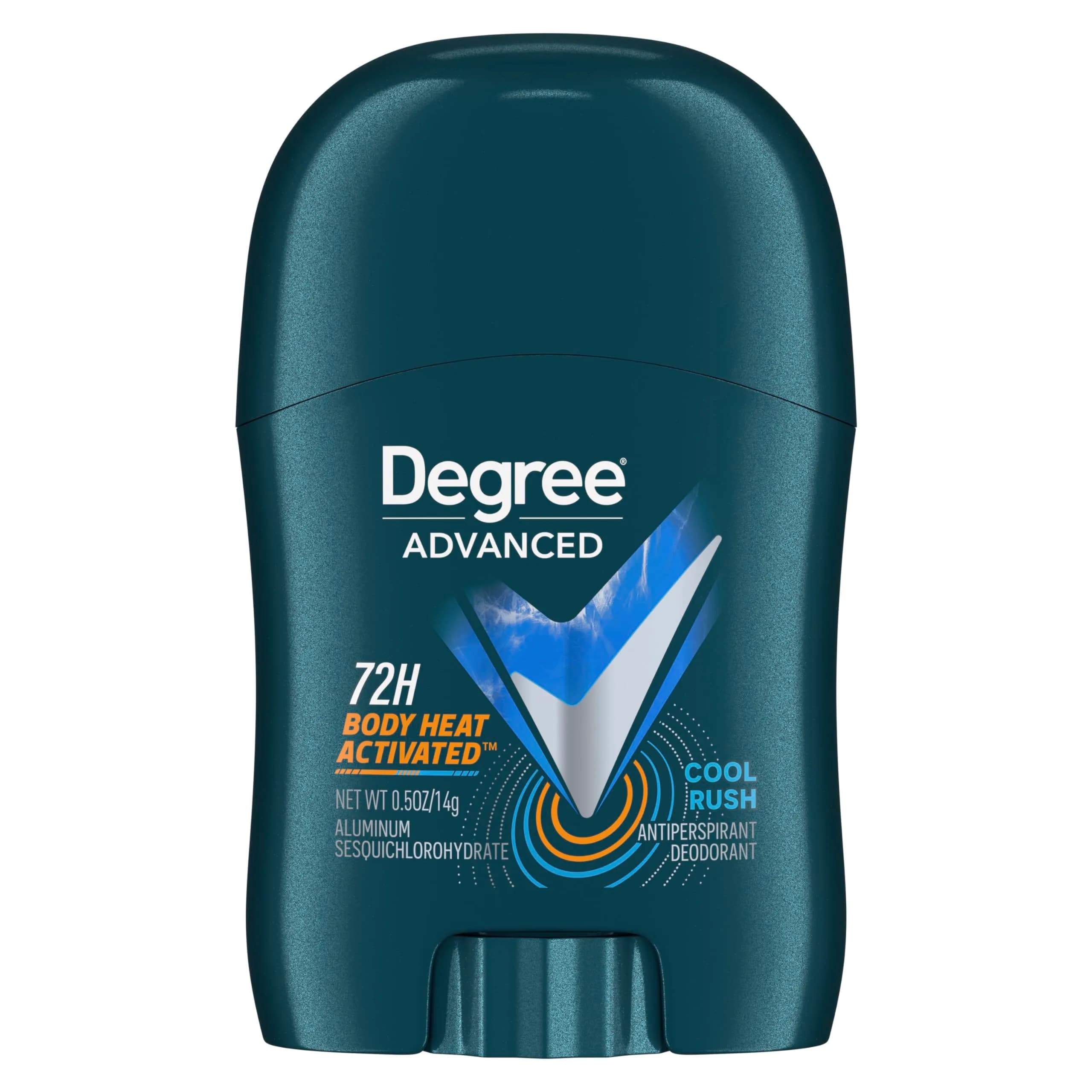 Degree Men Cool Rush Antiperspirant Deodorant Stick 2.7 oz (80 ml) | 72-Hour Sweat & Odor Protection — 0.5 Ounce