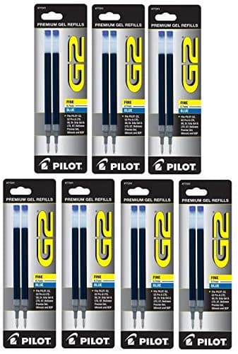 Pilot G2, Dr. Grip Gel/Ltd, ExecuGel G6, Q7 Rollerball Gel Ink Pen Refills Blue | Quick-Dry, Water-Resistant, Smear-Free thumbnail 1