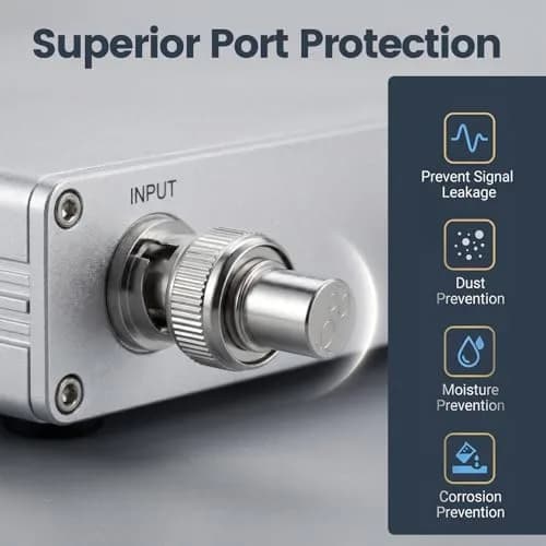 RFAdapter BNC 50 Ohm Terminator 5-Pack Male Plug Caps | Protects Ports & Stabilizes Signals thumbnail 4