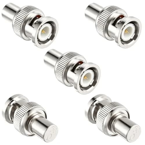 RFAdapter BNC 50 Ohm Terminator 5-Pack Male Plug Caps | Protects Ports & Stabilizes Signals thumbnail 1
