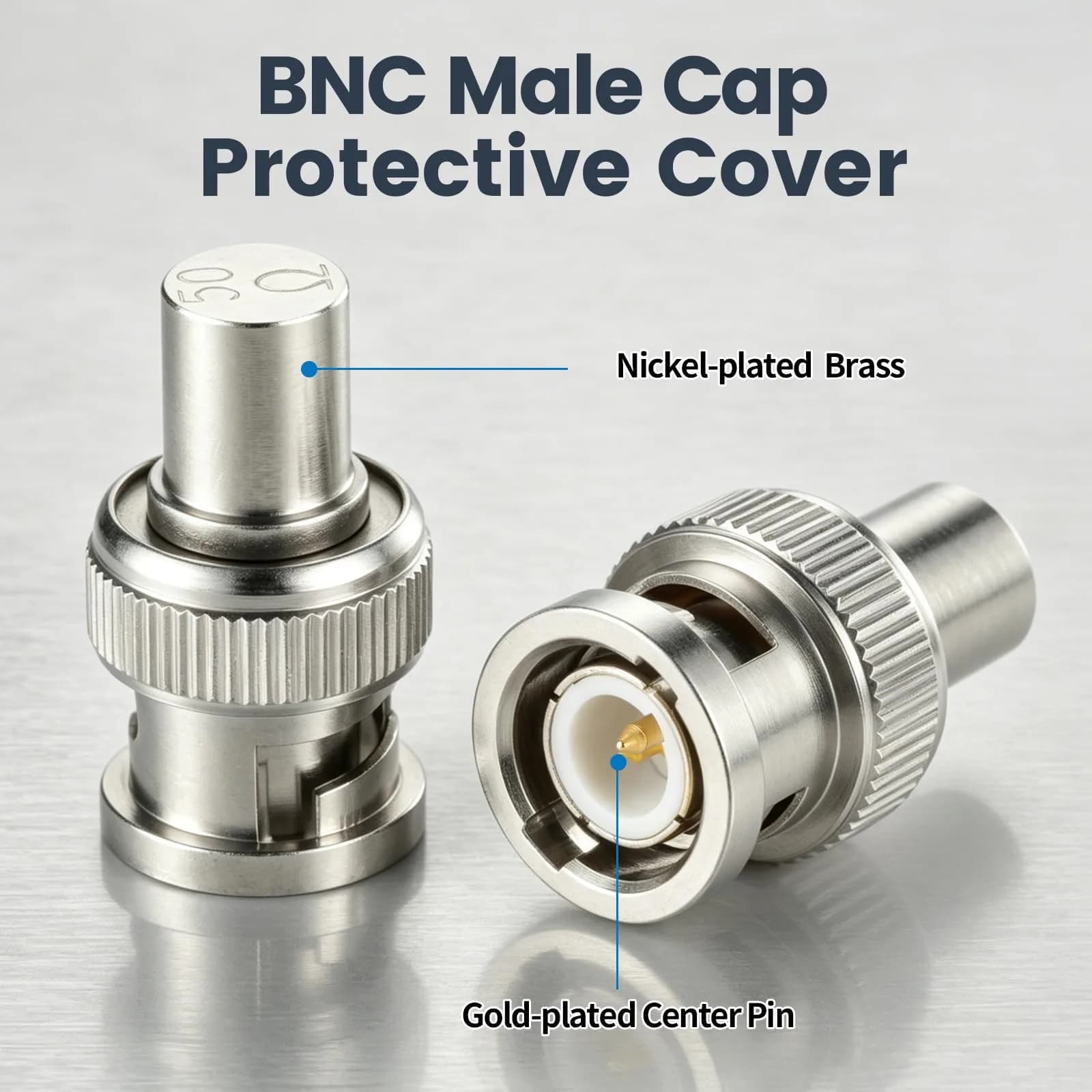 RFAdapter BNC 50 Ohm Terminator 5-Pack Male Plug Caps | Protects Ports & Stabilizes Signals - view 2