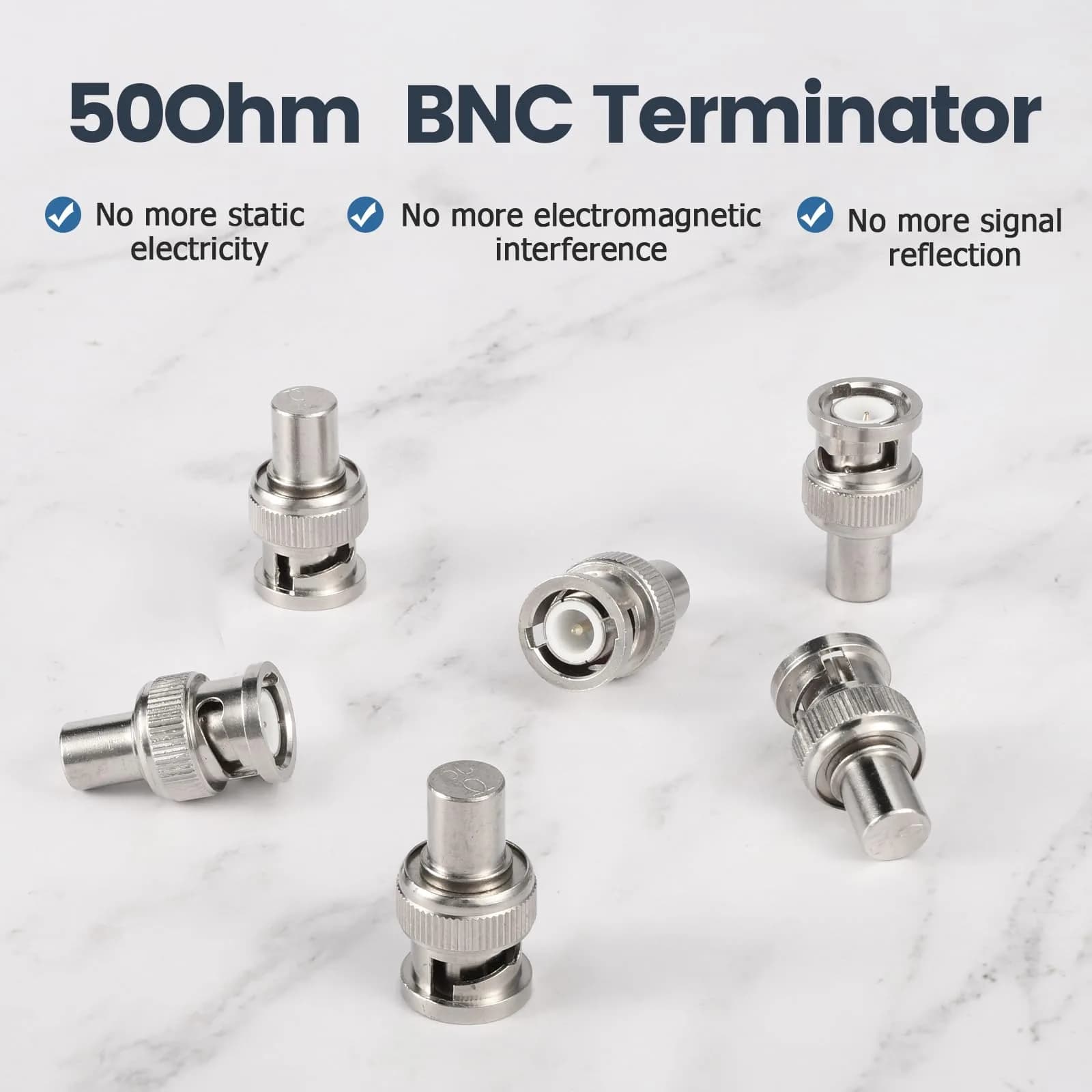 RFAdapter BNC 50 Ohm Terminator 5-Pack Male Plug Caps | Protects Ports & Stabilizes Signals - view 3