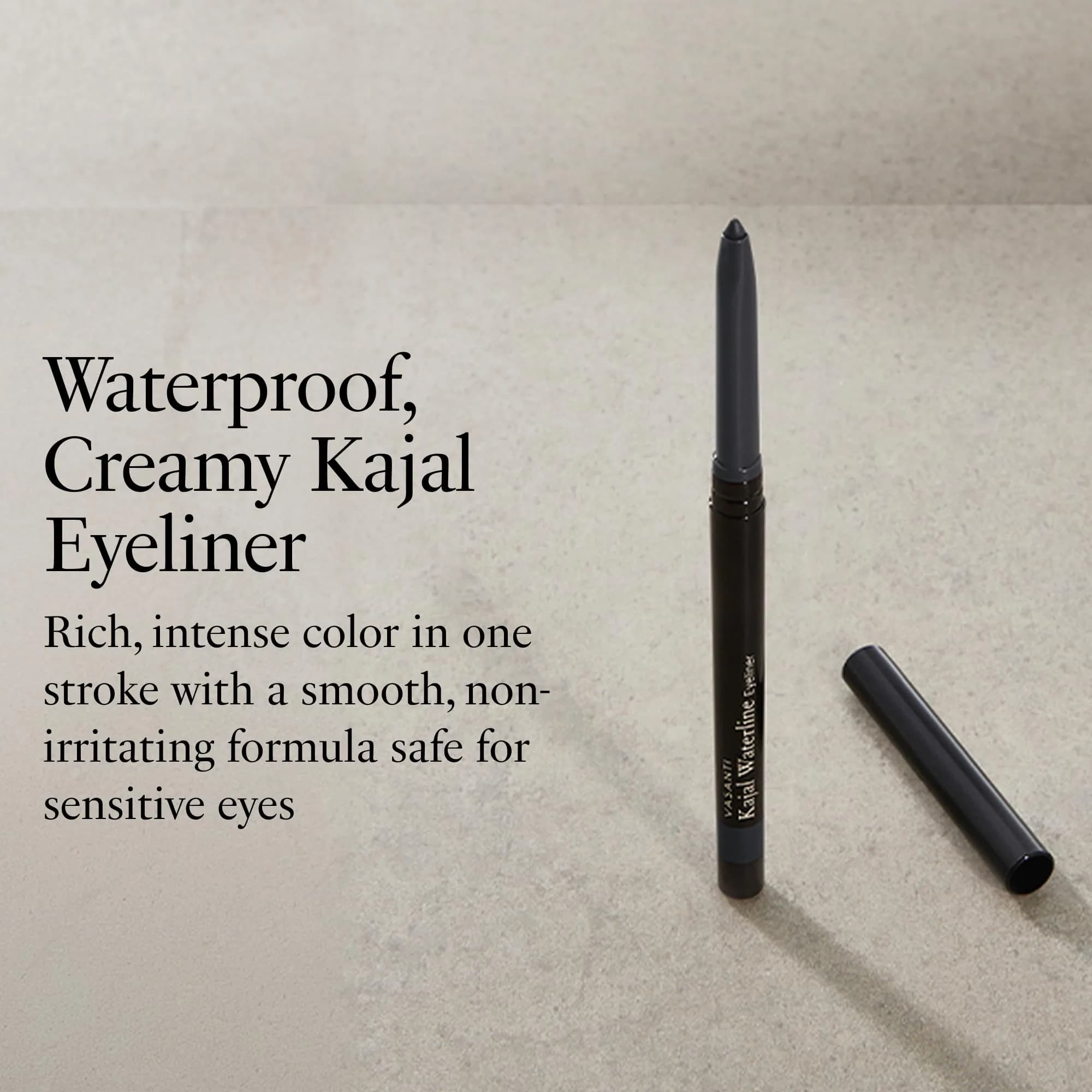 VASANTI Kajal Waterline Eyeliner Pencil Slate Grey | 10g (0.35oz) | Ophthalmologist Approved - view 2