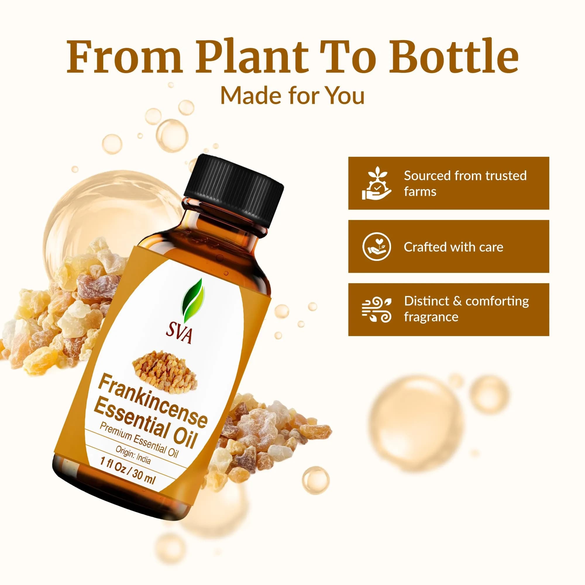 SVA ORGANICS Frankincense Essential Oil 1 Fl Oz (30 ml) | Pure & Natural Aromatherapy Oil - view 4