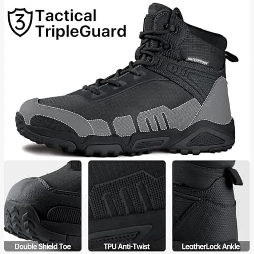 FREE SOLDIER Waterproof Tactical Work Boots Lightweight Comfort in US 8.5 | Durable & Anti-Puncture thumbnail 6